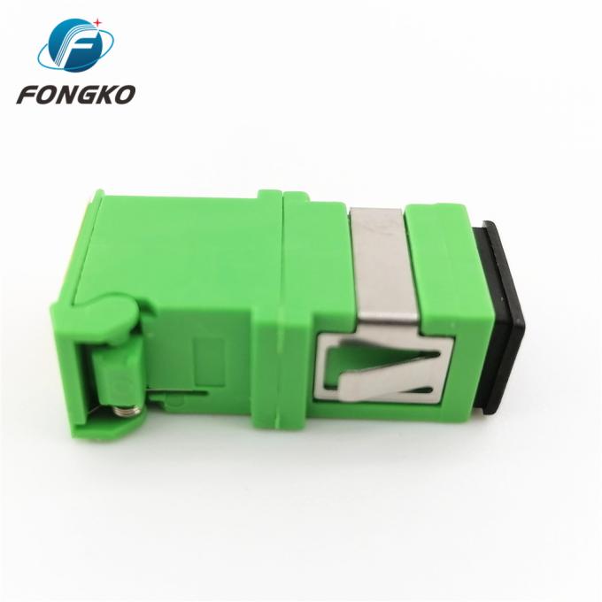 SC/APC Green Shell Simplex Adapter With Auto Shutter SM SC Fiber Optic ...
