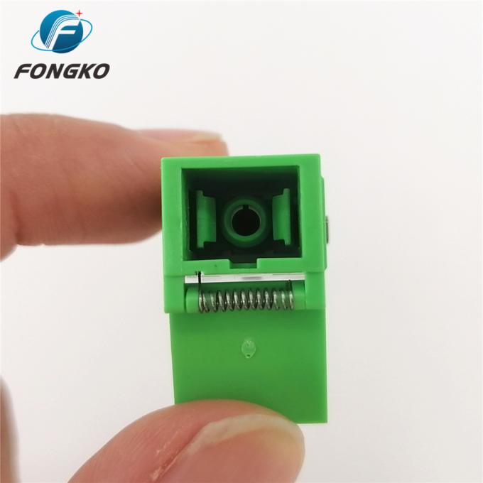 Auto Shutter SC/APC Green Shell Simplex Adapter SM SC Fiber Optic Adapters
