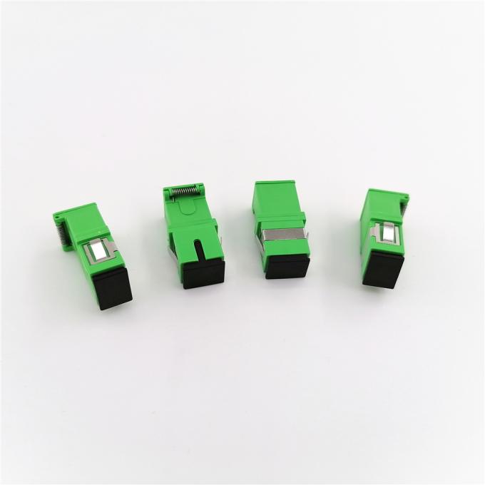 Auto Shutter SC/APC Green Shell Simplex Adapter SM SC Fiber Optic Adapters