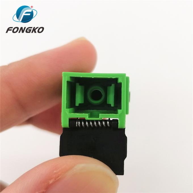 Black Auto Shutter SC/APC Adapter SC Simplex Green Shell Singlemode ...