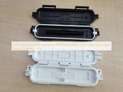 FTTH Outdoor Black and White IP65 Fusion Splice Box Cable Fiber Optic Fusion Protection Box