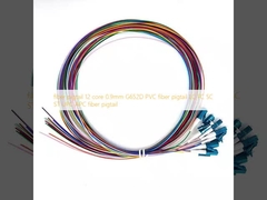  fiber pigtail 12 core 0.9mm G652D PVC fiber pigtail LC FC SC ST UPC APC fiber pigtail