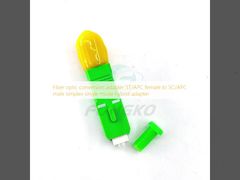 Fiber optic conversion adapter ST/APC female to SC/APC male simplex single mode hybrid adapter