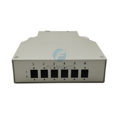 12 Core Ftth Terminal Box 6 Ports Lc Duplex Din Rail Fiber Optical