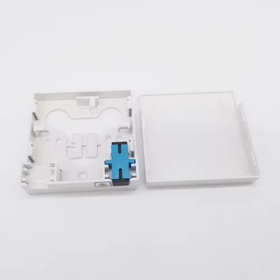 ABS Face Plate Fiber Optic Termination Box with 2 Core SC Adapters and Pigtails