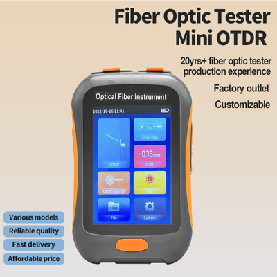 FONGKO Mini OTDR Active Fiber 1550nm Fiber Optic Reflectometer and VFL OLS OPM EventMap 20dB 60/80Km OTDR