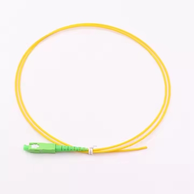 White/Yellow Pigtail SC/APC G652D Single Mode LSZH 1M Simplex 2.0mm Fiber Optic Pigtails