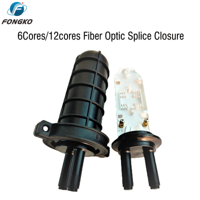 FONGKO 1 In 1 Out IP68 6 12 Cores Dome Fiber Optic Splice Closure Manhole Optical Splicing Joint Box