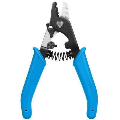 3-Hole Precision Optical Cable Stripper SC Jaw Safety Lock Spring Return Ergonomic Rubber Fiber Optic Stripper