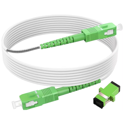 FONGKO 3m SC/APC Fiber Optic Internet Cable Armored Fiber Patch Cable OS2 Single Mode Fiber Optical Patch Cord
