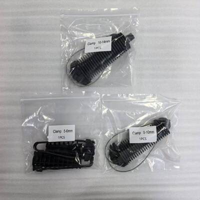 FONGKO FTTH Plastic Anchor Tension Clamp for Round Drop Cable 5-6mm 8-10mm 10-14mm Aerial Fiber Optic Cable Dead End Clamp