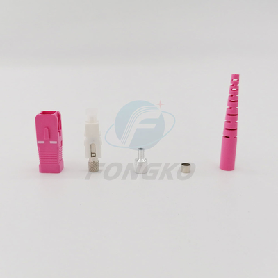 Sc Upc OM4 Simplex Fiber Optic Connector And Couplers for FTTH FTTX cable