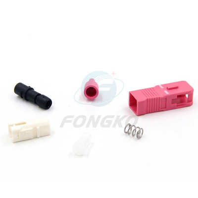 SC/PC 0.9 Simplex  Plastic Stop OM4 Rose/Pink Optical Fiber Patch cord Connector Parts