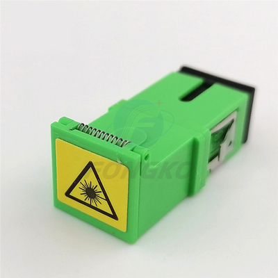 Auto Shutter SC/APC Green Shell Simplex Adapter SM SC Fiber Optic Adapters