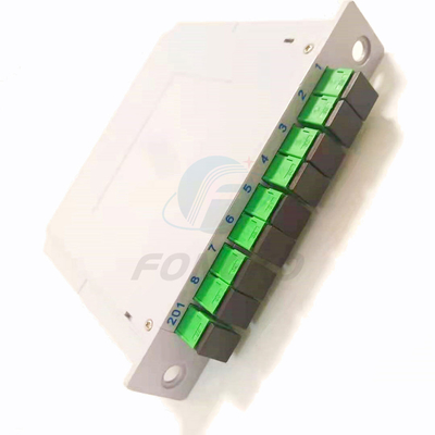 Insert Type Fiber Optic Divider with Adapter SC/APC 1*8 fiber optical Insertion type PLC splitter