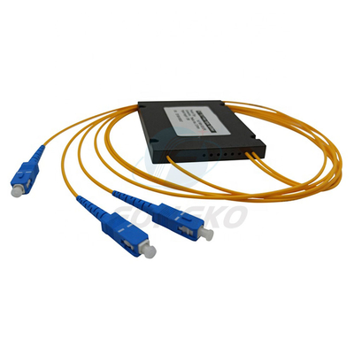 PLC Splitter With Connector  1 meter 1*2 Abs Box  Type PLC optic fiber Splitter