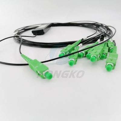 1*8 PLC Splitter With SC/APC Connector  G657A1 Cable 1260nm to 1650nm Fiber Optic Splitter