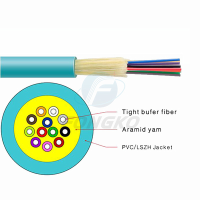 12 Cores Indoor Fiber Optic Cable SM G652D GJFJV In Bundle