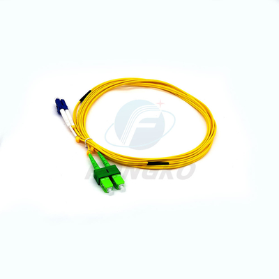 Fiber Patch Cord 3 meters Green Dublex Lc To Sc Fiber Patch Cable Singlemode Duplex Fiber Optic Duplex  Lc - Sc patchcor