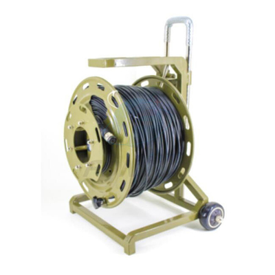 Retractable Mobile Armored Wire Fiber Optic Cable Reel Carts