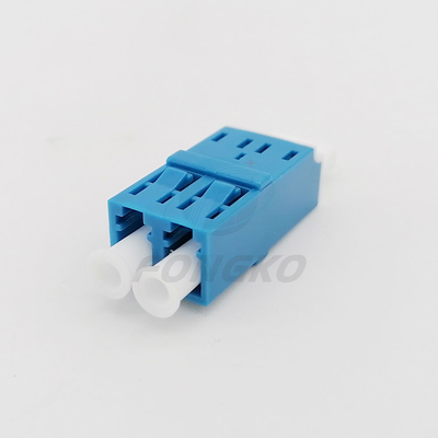 Unibody Shell Plastic Buckle Optical Fiber Adapter Metal Shutter Duplex LC / UPC Flangeless