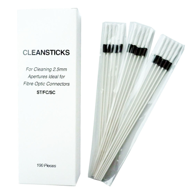 Connector 2.5mm Optic Fiber Cleaning Sticks For ST FC SC