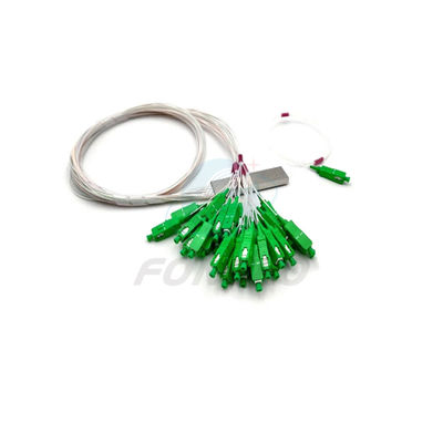 quality  1x32 0.9mm FTTH Micro PLC Fiber Optic Splitter Cable Copuler factory