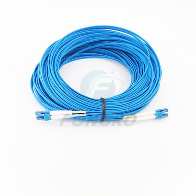 quality  3m LC/UPC-LC/UPC Duplex Blue Fiber Optic Armored Patch Cord With Lszh Jacket factory
