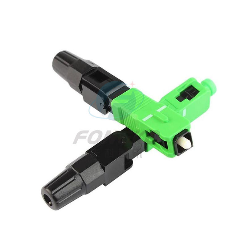 Fiber Optic For FTTH SC APC Connectors , Fast Fiber Cable Connector