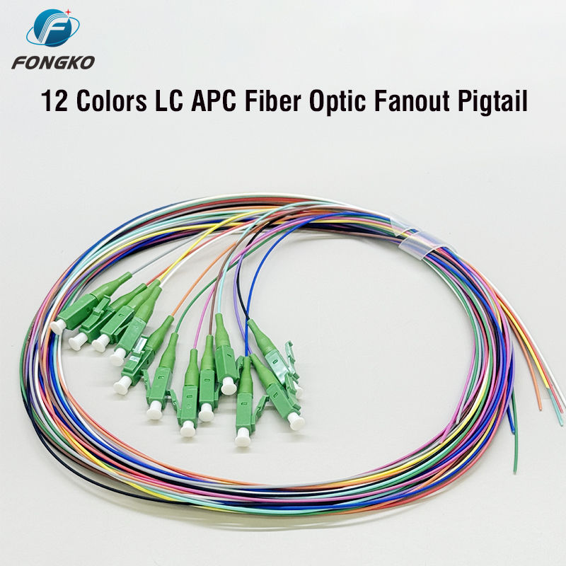 FONGKO 12 Core 0.9mm G652D PVC Optical Fiber Pigtail Buldle Pigtail LC ...