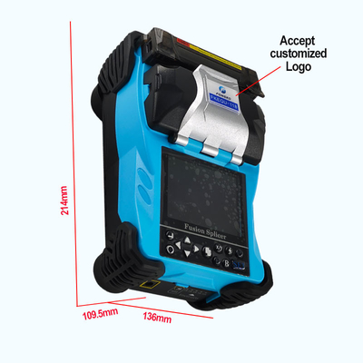 Blue Fiber Optic Fusion Splicer 4800mAh Battery Chinese/English 2 Languages Welding Splicing Machine