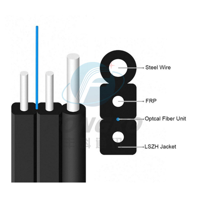 LSZH Self Supporting FTTH Fiber Optic Drop Cable GJYXFCH Outdoor 2x5mm