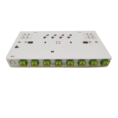 8 Ports SC Shutter Adapter Faceplate , SC/APC FTTH Fiber Optic Termination Box