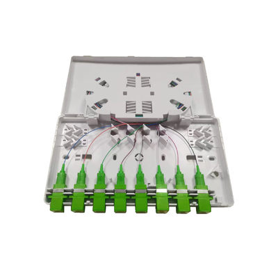 8 Ports SC Shutter Adapter Faceplate , SC/APC FTTH Fiber Optic Termination Box