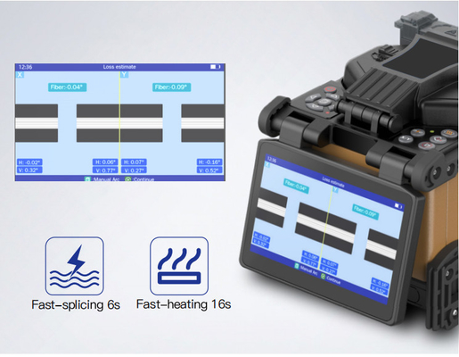 Fiber Optic Fusion Splicing Machine 6 Motors Core Alignment Optical Fiber FTTH Splice Machine