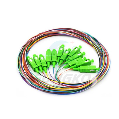 12 Colors G.657A1 Fiber Optic Pigtails SC APC UPC LSZH Jacket FTTH 0.9MM