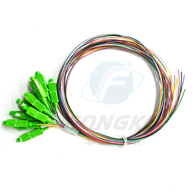 12 Colors G.657A1 Fiber Optic Pigtails SC APC UPC LSZH Jacket FTTH 0.9MM