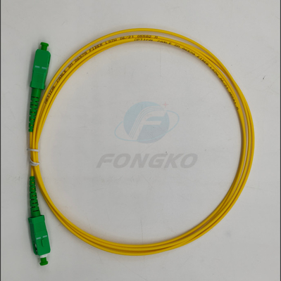 SC/APC To SC/APC Fiber Optic Patch Cord MM SM Simplex 9/125 G652D G657A Optical Cable