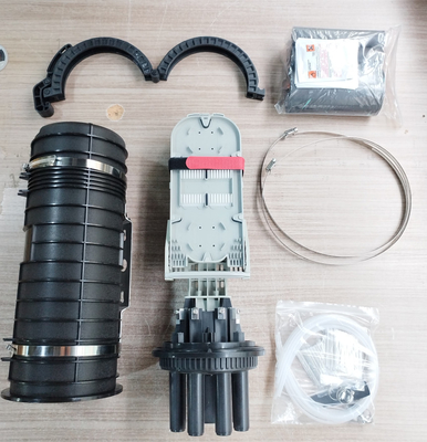 Heat Shrink Manhole Fiber Optic Splice Closure Dome Type 96 Fibers 1in 6out Optical Joint Box