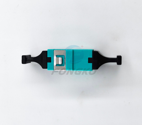OM3 MPO Fiber Optic Adapter APC UPC FTTH Adaptor Aqua Optical Coupler