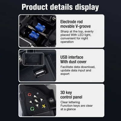 6 Motors FKEQU-161 Fiber Optic Fusion Splicer 6S FTTH Splicing Machine for Fast Splicing