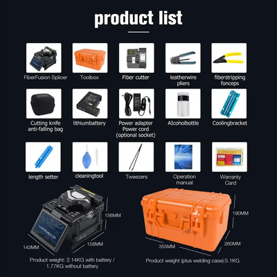 6 Motors FKEQU-161 Fiber Optic Fusion Splicer 6S FTTH Splicing Machine for Fast Splicing