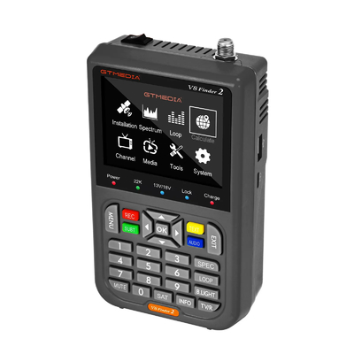 RoHS Certified GTmedia DVB-S2 Satellite Finder Handheld 6 Motors Freesat v8 Signal Tracker