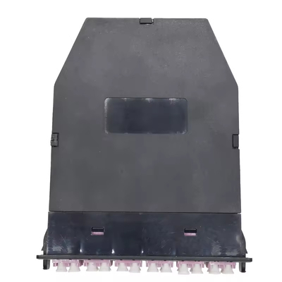 24F Black LC Duplex Multimode MPO MTP Fiber Cassette for 24 Ports OM3 OM4 OS2 Patch Panel