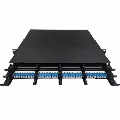 1U 144Core Simple Optical Fiber Distribution Box Patch Panel with Rack Mount Structure