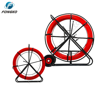 FTTH Fibreglass Duct Rodder 300m Length 4.5-18MM Fiber Optic Cable Pulling Duct Rod