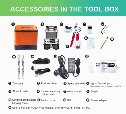 Buit-in VFL OPM Fiber Optic Splicing Machine AI-10A Update AI20 AI-30 Fiber Optical Fusion Splicer