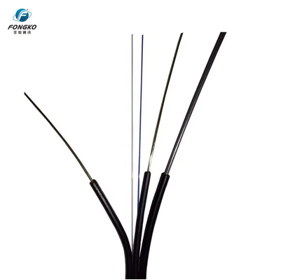 Outdoor GJYXFCH 2*5mm FTTH Reel Drum Fiber Drop Cable LSZH Self Supporting Optical Fiber Cable
