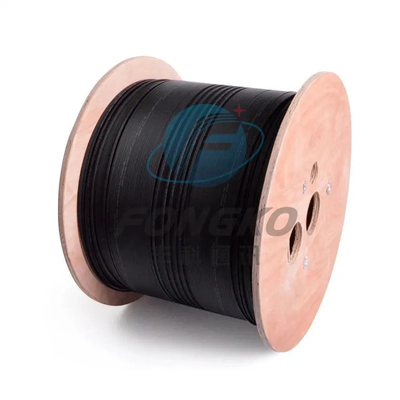 Outdoor GJYXFCH 2*5mm FTTH Reel Drum Fiber Drop Cable LSZH Self Supporting Optical Fiber Cable