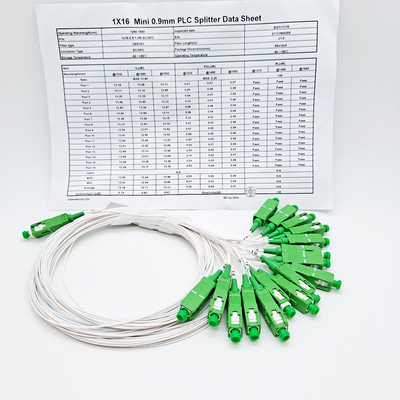 1x2 1x4 1x8 1x16 2x8 2x16 PLC Splitter PLC Fiber Optical Splitter with SC APC UPC Connector